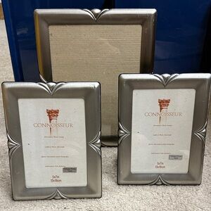 Vintage Connoisseur Silver Pewter Photo Frame Set of 3
